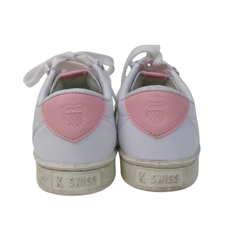 Tenis K Swiss Clásicos Estilo Años 80 Blanco Rosa Cuero Para Mujer US 7 Foto 4 de 4