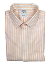 Brooks Brothers Regular Non-Iron All Cotton 16.5-34/35 Ainsley Collar Stripe