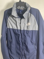 VTG Nike Jacket Medium Blue Track Windbreaker Full Zip Pre Owned