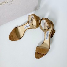Excellent condition Jimmy Choo Jimmy Choo Suede Sandals Pumps Brown Made in Ital