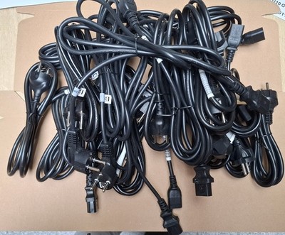 20 x Stück Kaltgerät stecker Strom kabel PC Netzkabel Monitor Drucker 3-PIN