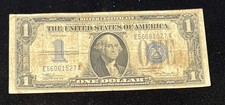 1934 $1  Dollar Bill Funny Back,  Silver Certificate Blue Seal Note