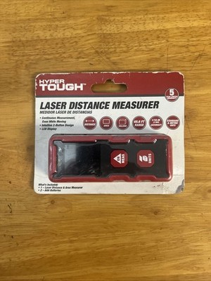 Laser Distance Measurer by Hyper Tough 65.6 ft Range Red Beam