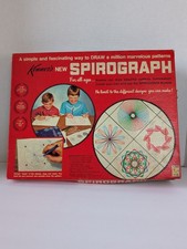 1967 Kenner's Spirograph No. 401 Red Tray Complete Art Drawing Hobby Decor