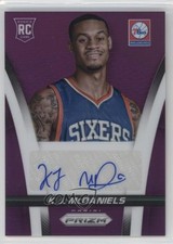 2014-15 Panini Prizm Rookie Auto Purple Prizm 58/99 KJ McDaniels #34 Auto u9d