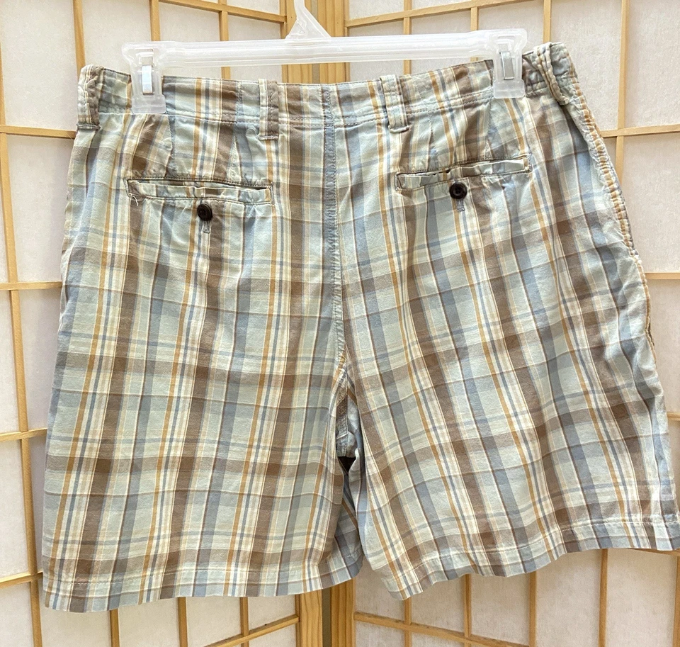 Мужские шорты для гольфа размер 34 опрятные клетчатые плоские спереди Bermuda Arrow Blue Jeans Co. - Изображение 2 из 4