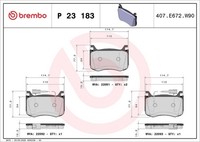 Brembo Bremsbelagsatz, Scheibenbremse P 23 183 FüR Alfa Romeo