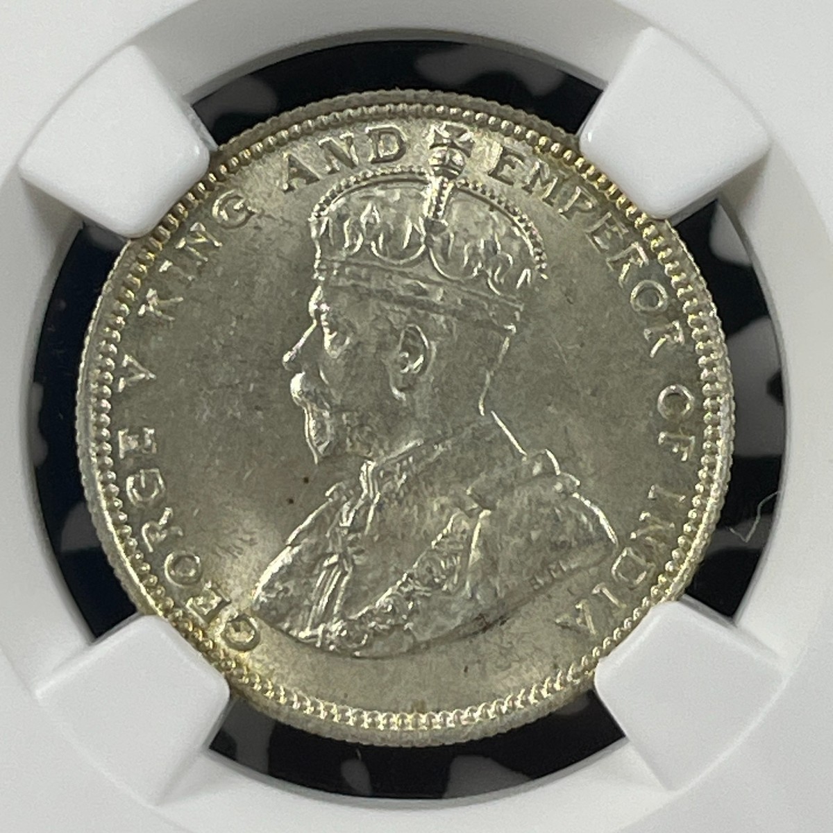 1935 Straits Settlements 20 Cents NGC MS64 Lot#G3277 Silver! Flat