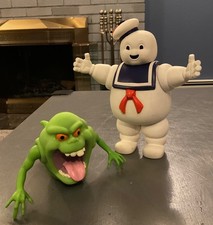 VINTAGE 1984 ORIGINAL Ghostbusters Stay Puft Marshmallow Man & Slimer Kenner