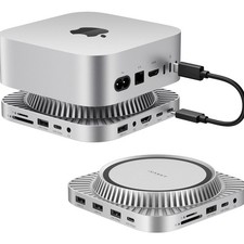 13-in-1 Mac mini M4 Dock, Ultra Docking Station Stand with M.2 NVMe SSD Enclo...