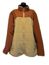 Patagonia Pack In Jacket Men s XL Full Zip Rust Copper/Tan Khaki Brown Int. READ