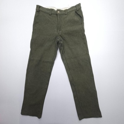 Vintage Codet Heavy Wool Field Pants Trousers Size 34 x 33 (32x29) Green Hunting