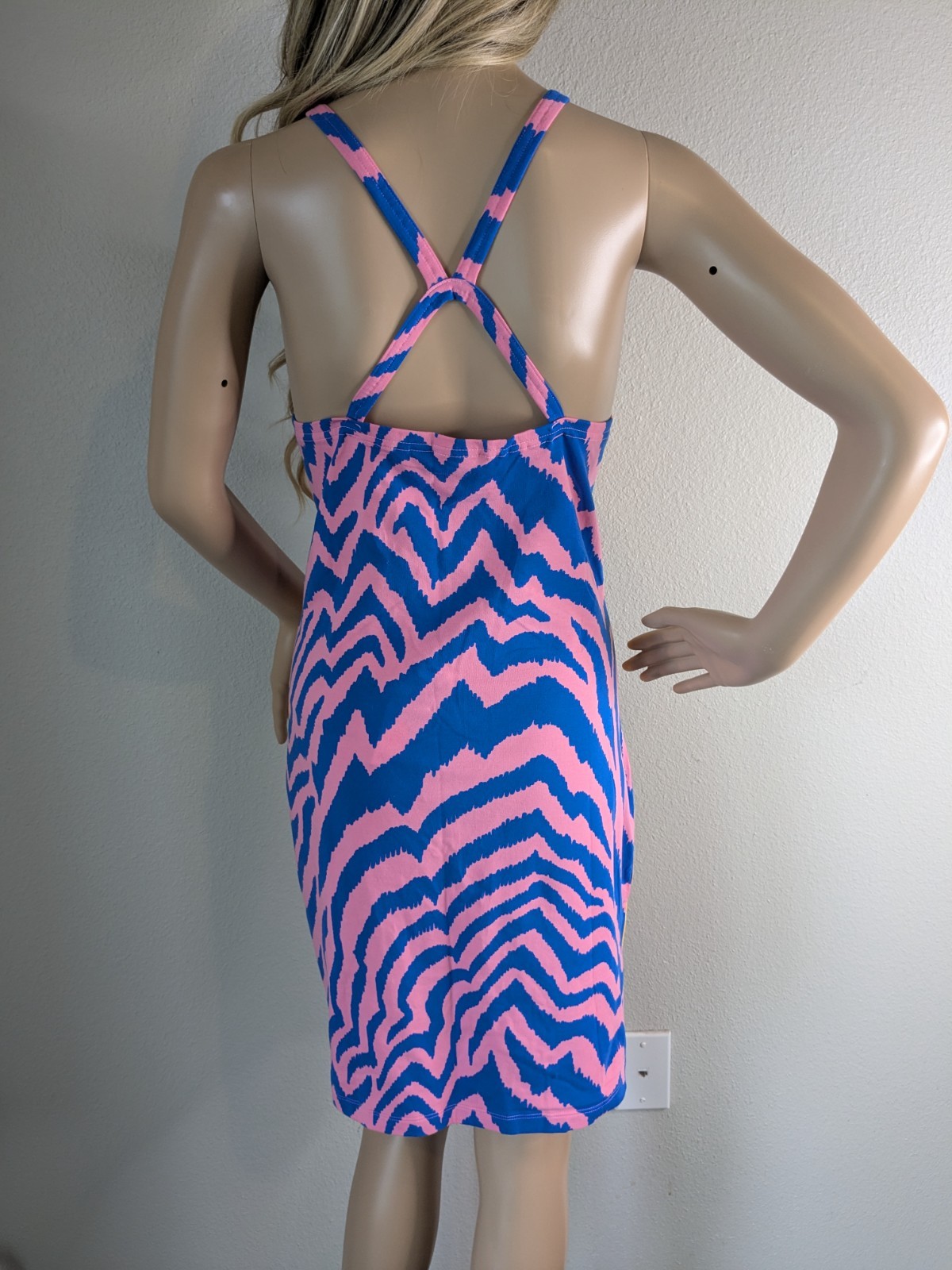 Adidas X FARM Rio Dress Women's Size XL Mini Dress 3-Stripes Tropical Sporty NWT image 6