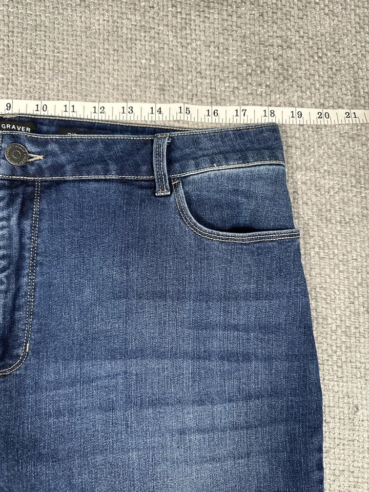 Susan Graver Jeans Womens 18W 36x30.5 Blue Girlfriend Stretch - Image 3 of 4