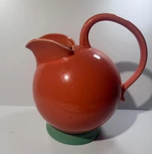 Vintage Lindt Stymeist Colorways Ball Water Pitcher. Salmon & Green