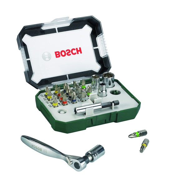 Bosch Professional Schrauberbit Ratschen Set 26Tlg ZubehöR FüR Bohrschrauber-image