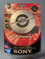 2004 Silver Sony Walkman Portable CD Player With Car Kit Headphones New Open Box