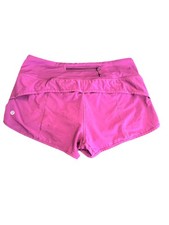 Lululemon Speed Up Short 2.5" Breathes SZ 6 Pink Perforated