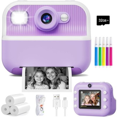 Instant Camera, Front Rear Dual Selfie Kids Camera with 1080P Videos, Holiday...