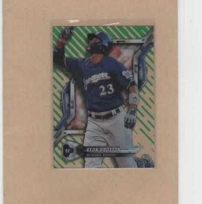 2018 Topps High Tek - Keon Broxton #HT-KBR Green Magma Diffractor 71/99 Brewers