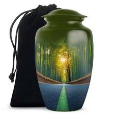 Bamboo 10 Inch Funeral Ashes Box Memorial Cremation Urns for Adults