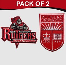Rutgers University & Rutgers Scarlet Knights Team Logo Iron On Patch - Sew Patch