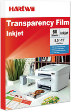 Inkjet Transparency Film 60 Sheets 100 Clear Overhead Projector Film for Inkjet