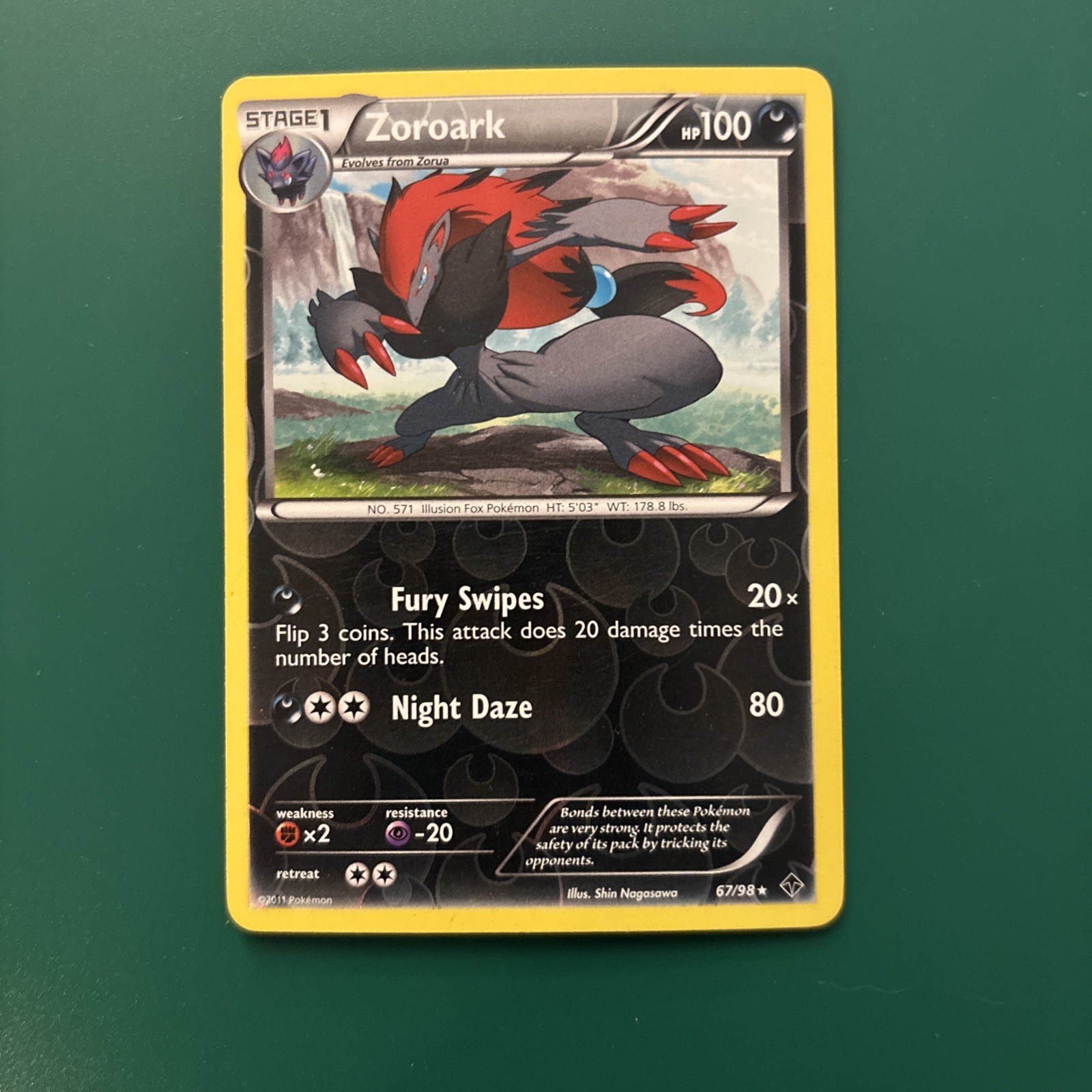 Zoroark 67/98 Emerging Powers Reverse Holo