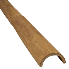 2.5 in.-3 in.D x 96 in.L Natural Bamboo Half Round Fence RailBSC-03