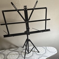 ChromaCast Black Foldable Height-Adjustable Metal Sheet Music Stand