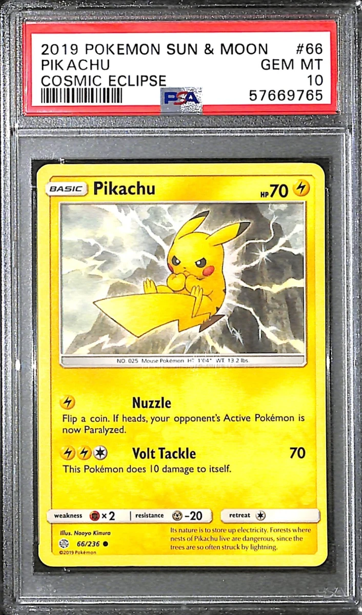 Pikachu Pokémon TCG Sun & Moon Grade 10 Individual Trading Card