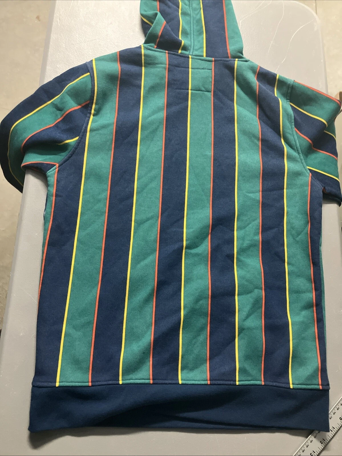 VETEMENTS Felpa con cappuccio Trademark Brooklyn Cloth Mfg Co a righe verde multicolore pullover media