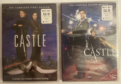 Castle: Seasons 1 and 2 (DVD, 2017, 8-Disc Set) Brand New/Sealed