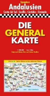 Die Generalkarte Andalusien Costa del Sol/Sevilla/C... | Buch | Zustand sehr gut