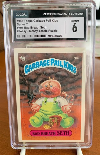 1985 Topps Garbage Pail Kids #70a BAD BREATH SETH - Glossy - CGC Grade 6 EX/NM