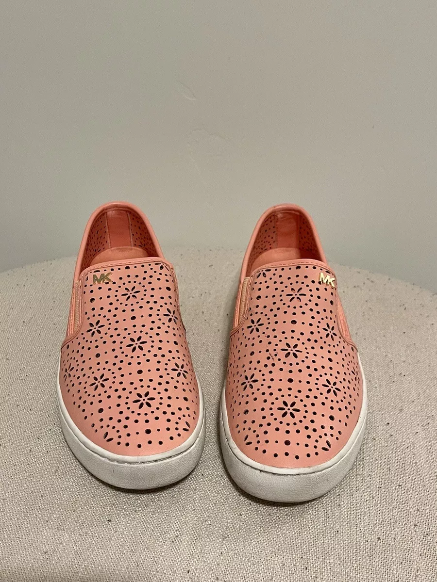 Michael Kors Kane Perforated Slip On Sneakers Desert Flower Women s Shoes Size 6