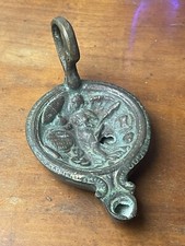 Lampe À Huile En Bronze Style Romaine Reproduction XXème