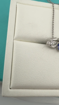 Tiffany & Co. Tanzanite Paper Flower Dragonfly Necklace in