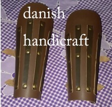 Vintage style arm guard leather forearm bracers pair new arm guards
