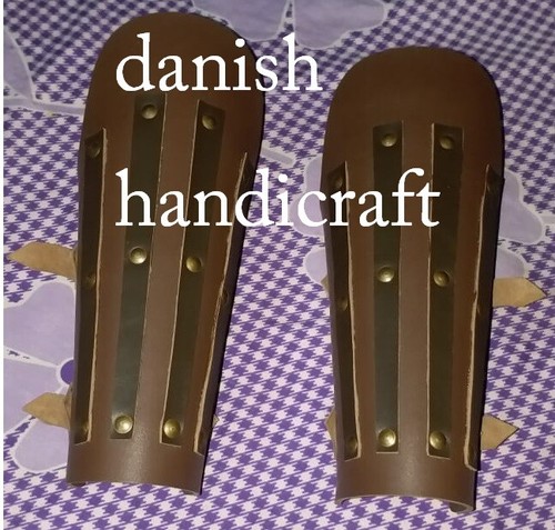 Vintage style arm guard leather forearm bracers pair new arm guards - 第 1/12 張圖片