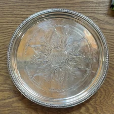 American Coin Silver Salver J E Caldwell Coin Phila From 1848-? Monogram 