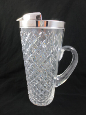 Antique Tiffany & Co Sterling Silver Crystal Cocktail Mixer