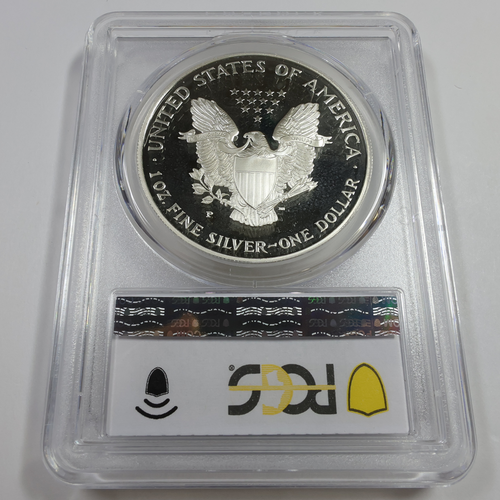1996 P PCGS PR69 DCAM PROOF - 1 oz Silver American Eagle US $1 Coin #54967A - Picture 3 of 3