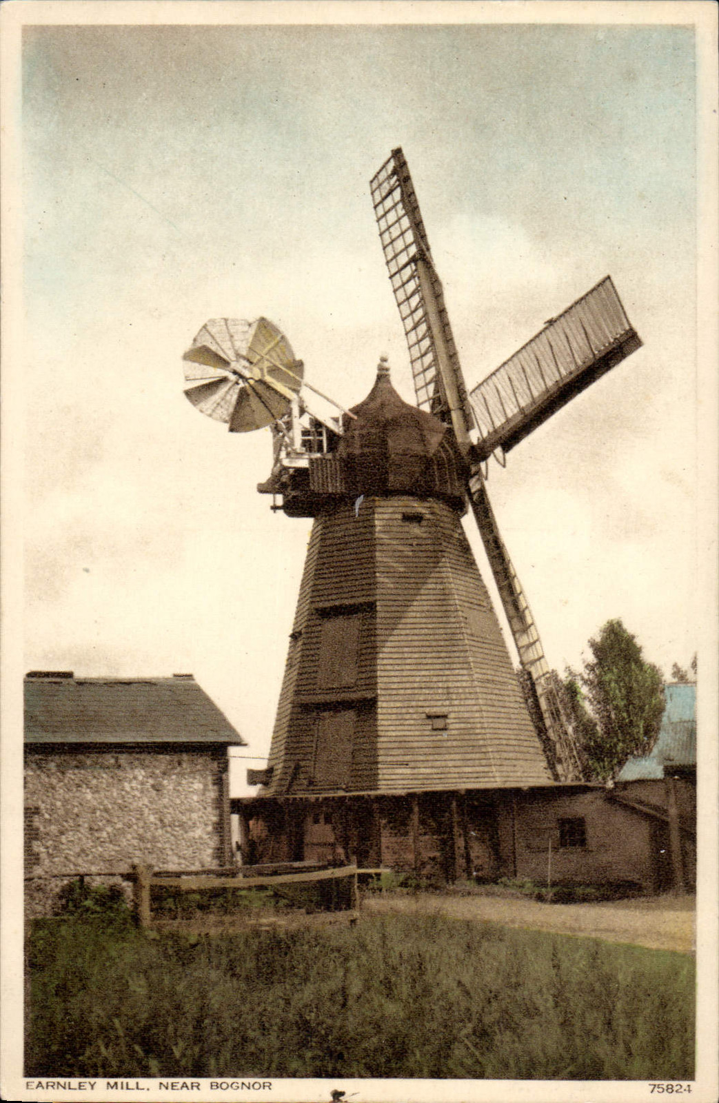 Earnley near Bognor. Windmill # 75824 by Photochrom. | eBay UK