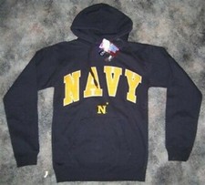 NEW NAVY MIDSHIP MEN HOODED SWEATSHIRT SMALL HOODIE NWT S SM