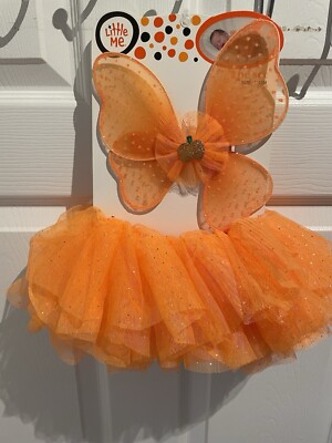 Little Me 2 pc Little Pumpkin Photo Op Tutu 0-12m