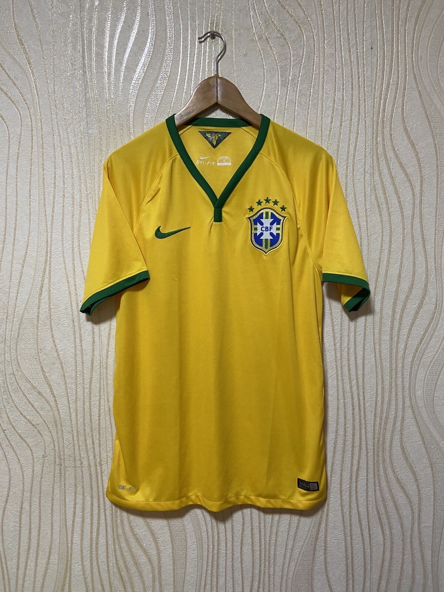 BRAZIL 2014 2015 HOME FOOTBALL SHIRT SOCCER JERSEY NIKE 575280-703
