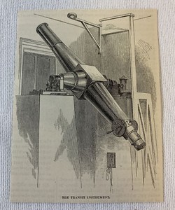 1878 magazine engraving ~ THE TRANSIT INSTRUMENT