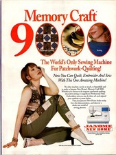 Janome New Home Sewing Machine Memory Craft 9000 Original Vintage Print Ad