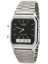 Casio New AQ-230A-1D Retro Digital Analog Alarm Mens Watch AQ-230 AQ-230A